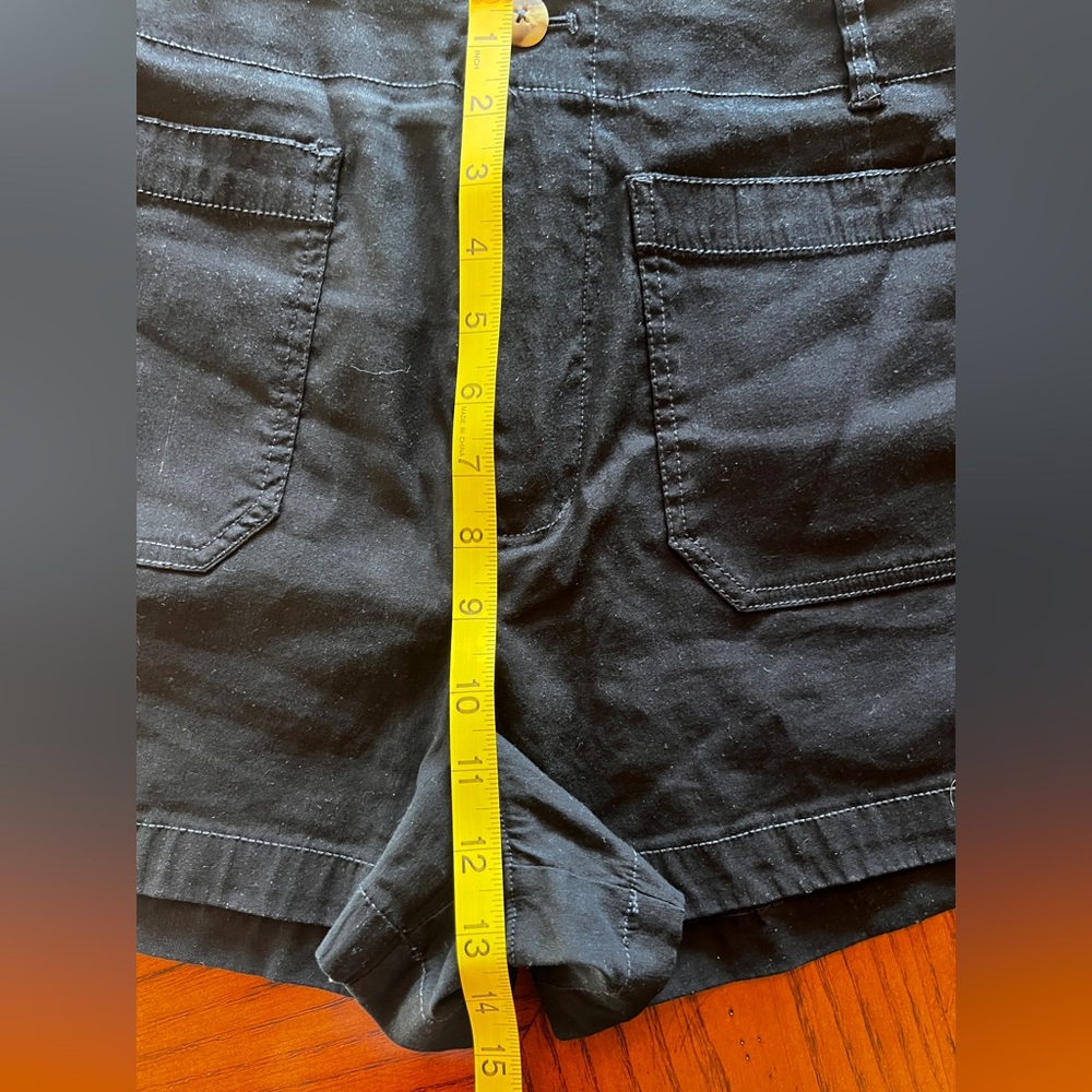 Anthropologie Maeve black High-Waist Cotton Shorts - Picture 6 of 9